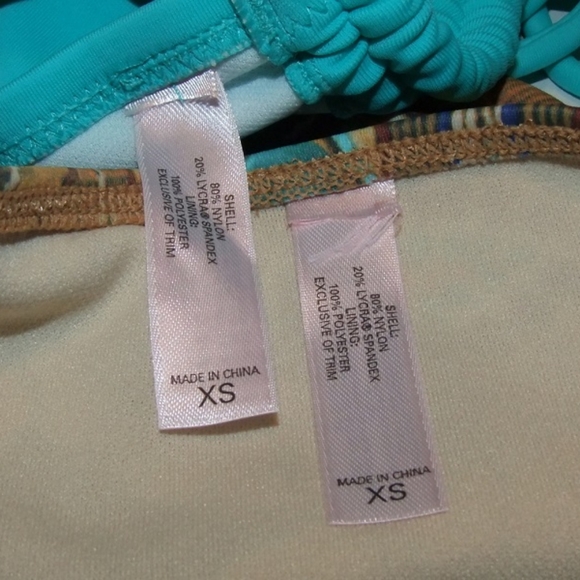 Victoria Secret Vintage Bandeau Boho String Bikini Set XS New - Picture 9 of 11